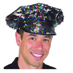 Military Multi Color Sequin Hat
