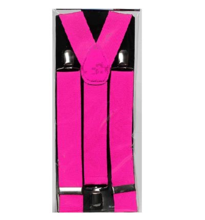 Neon Pink Suspenders