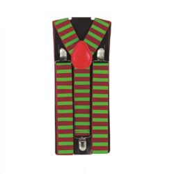 Red And Green Elf Suspenders
