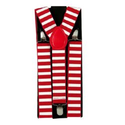 Red And White Stripped Suspenders