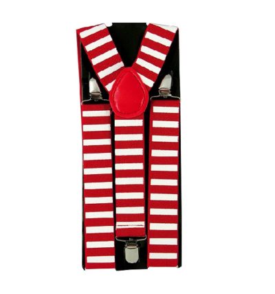 Red And White Stripped Suspenders