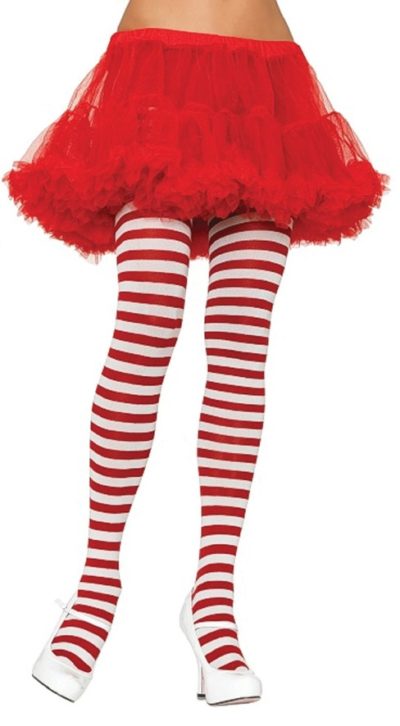 Red And White Stripped Tights