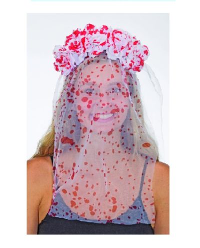 Bloody Head Piece Veil Witch Doctor Day Of The Dead