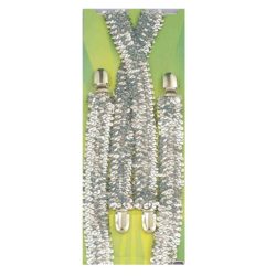 Silver Sequin Suspenders