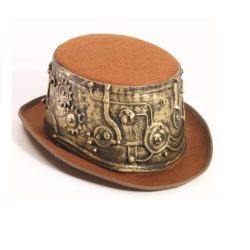 Steampunk Top Hat with Gold Trim