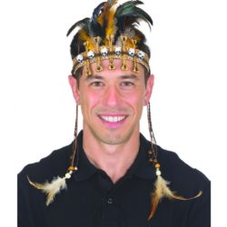 Witch Doctor Voodoo Head Piece With Bones