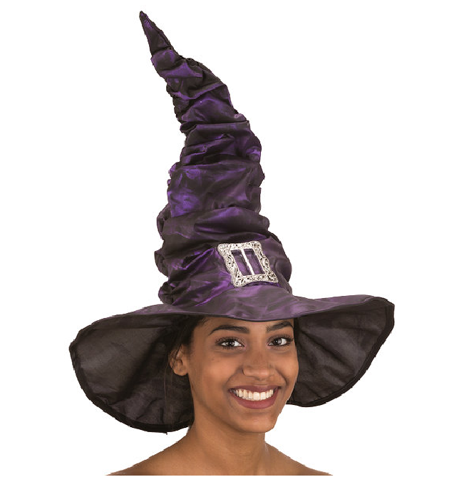 Witch Hat With Buckle – Purple | Magic and Theater Products