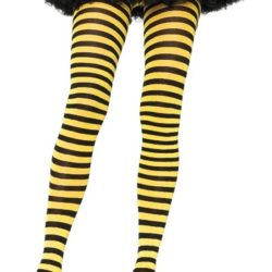 Yellow And Black Stripped Tights