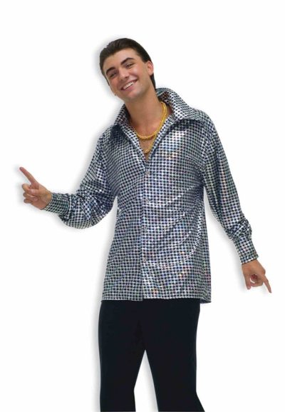 Mens Shirt - Silver Check - Image 2