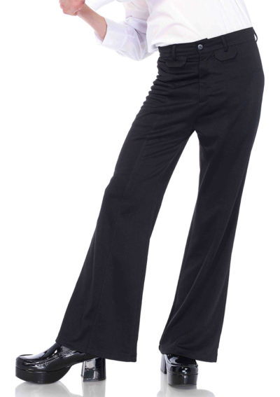 Men's Bell Bottom Pants - Black - Image 2