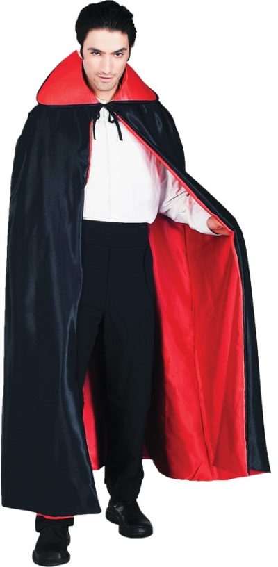 Cape Deluxe Lined Full Length - Black & Red - Image 2