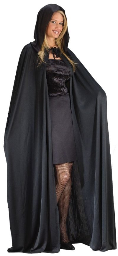 68" Hooded Cape - Black - Image 2