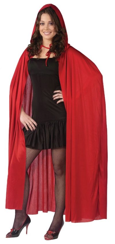 68" Hooded Cape -Red - Image 2