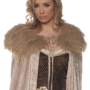 web mc ur brown with fur collar half
