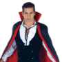 web mc ur short blk red caape half