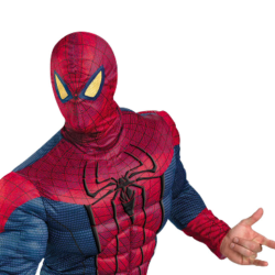 spiderman csotume with muscle chest h