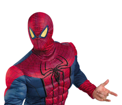 spiderman csotume with muscle chest h