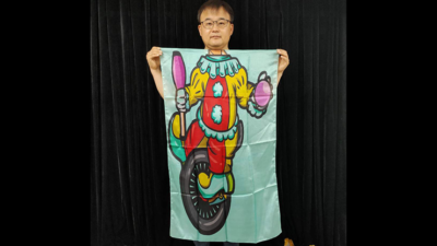 Character Silk, Clown 35 X 43 by JL Magic