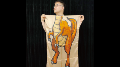 Character Silk, Dinosaur 35 X 43 by JL Magic