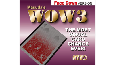 WOW 3 Face-DOWN, Gimmick and Online Instructions by Katsuya Masuda