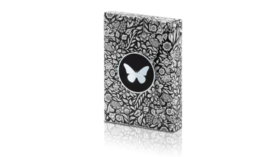Limited Edition Butterfly Playing Cards, Black and Silver by Ondrej Psenicka
