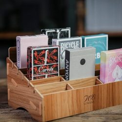 Wooden, Small- 18 Decks Card Magic Display by TCC