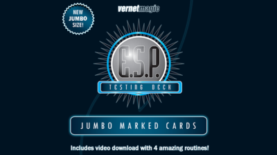 E.S.P. Jumbo Testing Cards, Gimmicks and Online Instructions by Vernet Magic