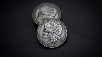 MORGAN SKULL HEAD COIN by Men Zi Magic - Image 3