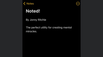 Noted by Jonny Ritchie video (Download)