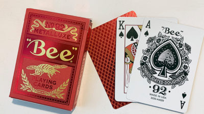 Bee Red MetalLuxe Playing Cards by US Card Magic - Image 2