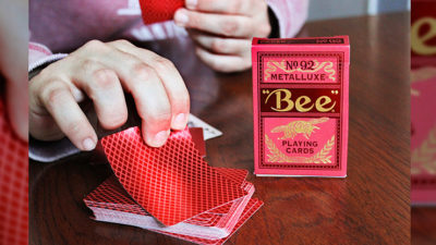 Bee Red MetalLuxe Playing Cards by US Card Magic - Image 4