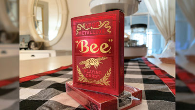 Bee Red MetalLuxe Playing Cards by US Card Magic