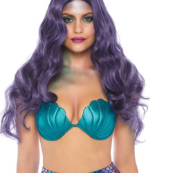Long Wavy Wig Purple