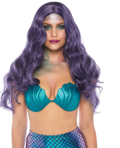 Long Wavy Wig Purple
