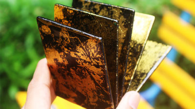 Stardust - Retro Trainers, Gold Flake by Magic Encarta - Image 2