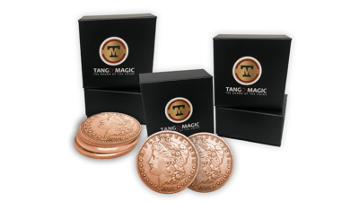 Copper Morgan TUC plus 3 Regular Coins, Gimmicks and Online Instructions by Tango Magic
