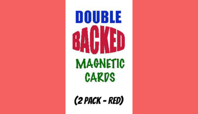 Magnetic Cards, 2 pack/Red by Chazpro Magic.