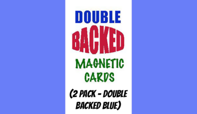 Magnetic Cards, 2 pack/double back blue by Chazpro Magic.
