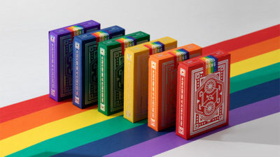DKNG Rainbow Wheels, Red Playing Cards by Art of Play