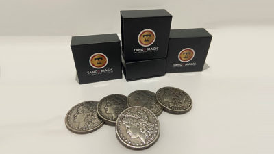 Replica Morgan Expanded Shell plus 4 coins, Gimmicks and Online Instructions by Tango Magic