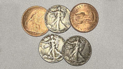 Replica Walking Liberty Hopping Half, Gimmicks and Online Instructions by Tango Magic
