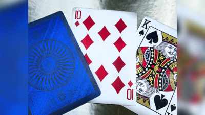 Tally Ho Blue, Circle MetalLuxe Playing Cards by US Playing Cards - Image 3