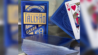 Tally Ho Blue, Circle MetalLuxe Playing Cards by US Playing Cards - Image 6