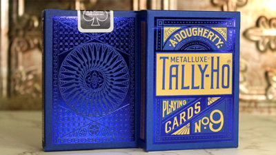 Tally Ho Blue, Circle MetalLuxe Playing Cards by US Playing Cards