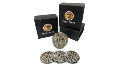 Replica Walking Liberty Expanded Shell plus 4 coins, Gimmicks and Online Instructions by Tango Magic