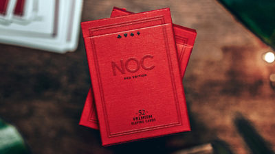 NOC Pro 2021, Burgundy Red Playing Cards