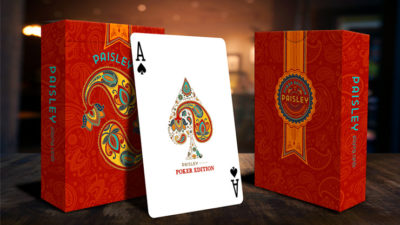 Paisley Poker Red Playing Cards by Dutch Card House Company