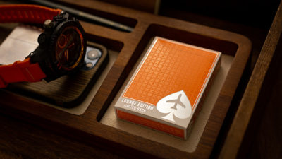 Lounge Edition in Hangar, Orange with Limited Back by Jetsetter Playing Cards