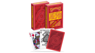 Tally-Ho Red, Circle MetalLuxe Playing Cards by US Playing Cards - Image 3