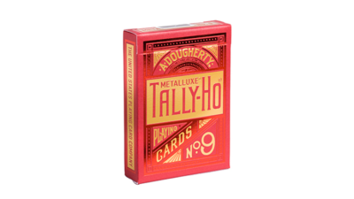 Tally-Ho Red, Circle MetalLuxe Playing Cards by US Playing Cards